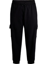 Cargo-bukser i mykt gensermateriale, Black