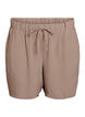 Shorts med lommer og elastisk linning, Brun, Packshot image number 0