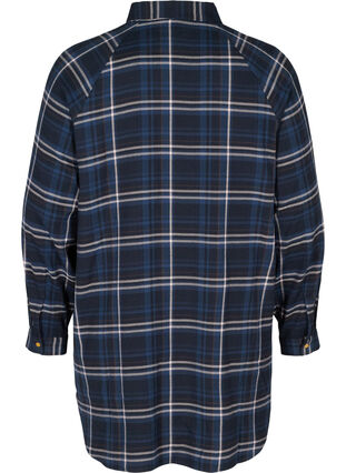 Løstsittende tunika med rutete mønster, Black Check Comb, Packshot image number 1