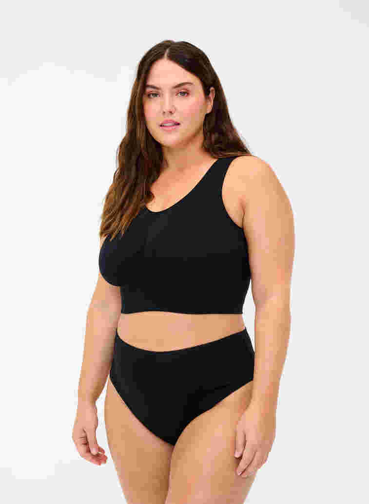 BH uten bøyle i ribbet struktur, Black, Model