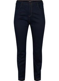 Slim fit Emily jeans med normal midje, Bl&aring;