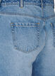Jeans med vide ben og oppbrett, Blå, Packshot image number 3