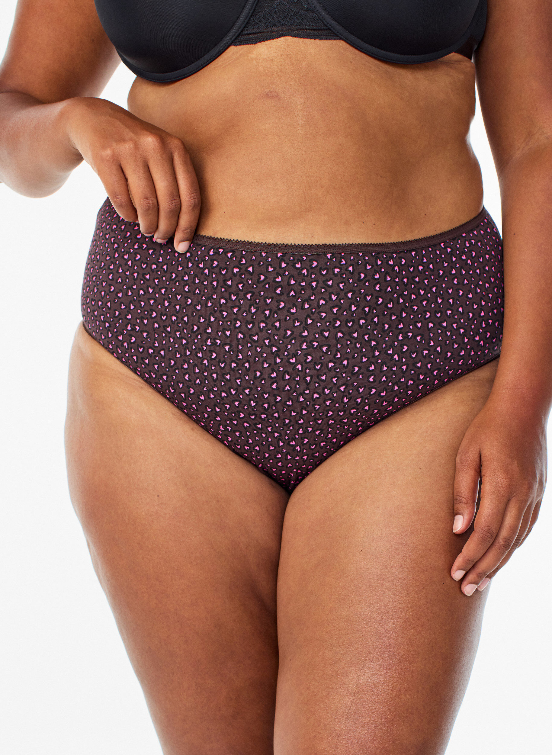 Zizzi7-pakning med truser med regular waist, Rosa, Model image number 2