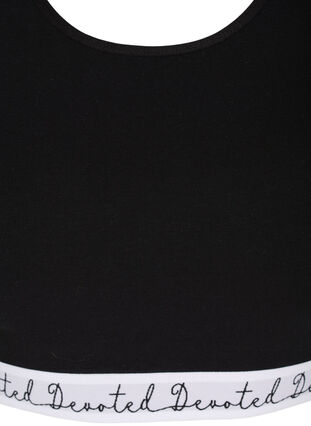 BH med en rund hals i bomull, Black, Packshot image number 2