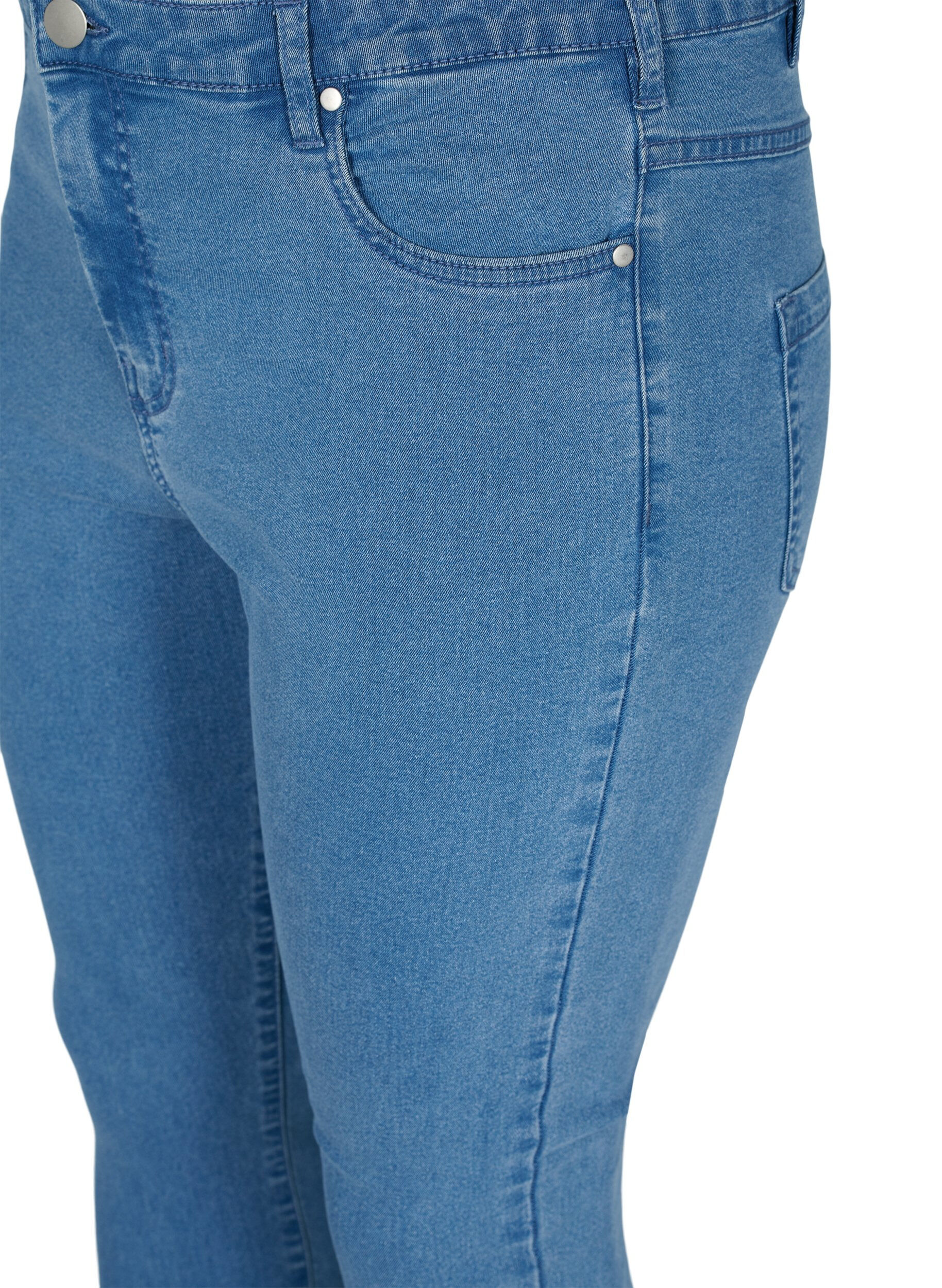 Zizzi Super slim Amy jeans med h&oslash;yt liv, Bl&aring;, Packshot image number 2