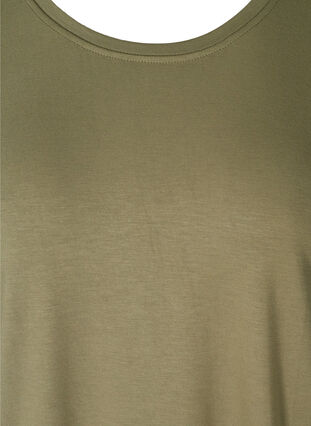 T-skjorte i viskosemiks med rund hals, Deep Lichen Green, Packshot image number 2