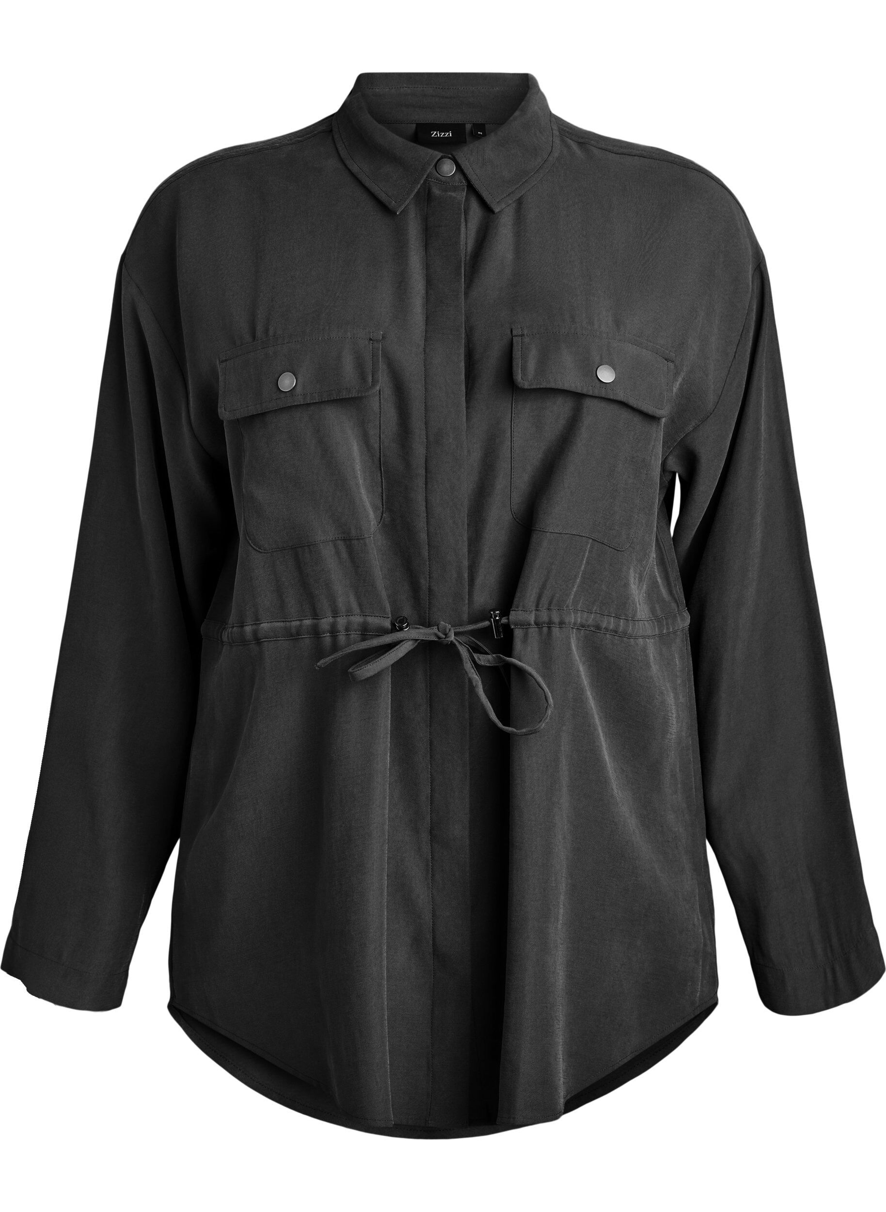 Tunika med brystlommer og justerbar midje