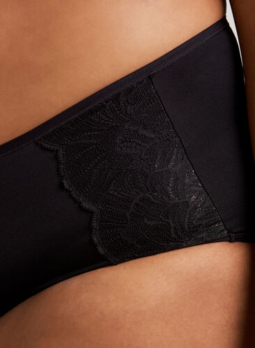 Zizzi 2 pakk truser, Black/Black, Model image number 1