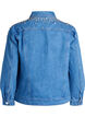 Denimjakke med rhinesteiner, Blå, Packshot image number 1