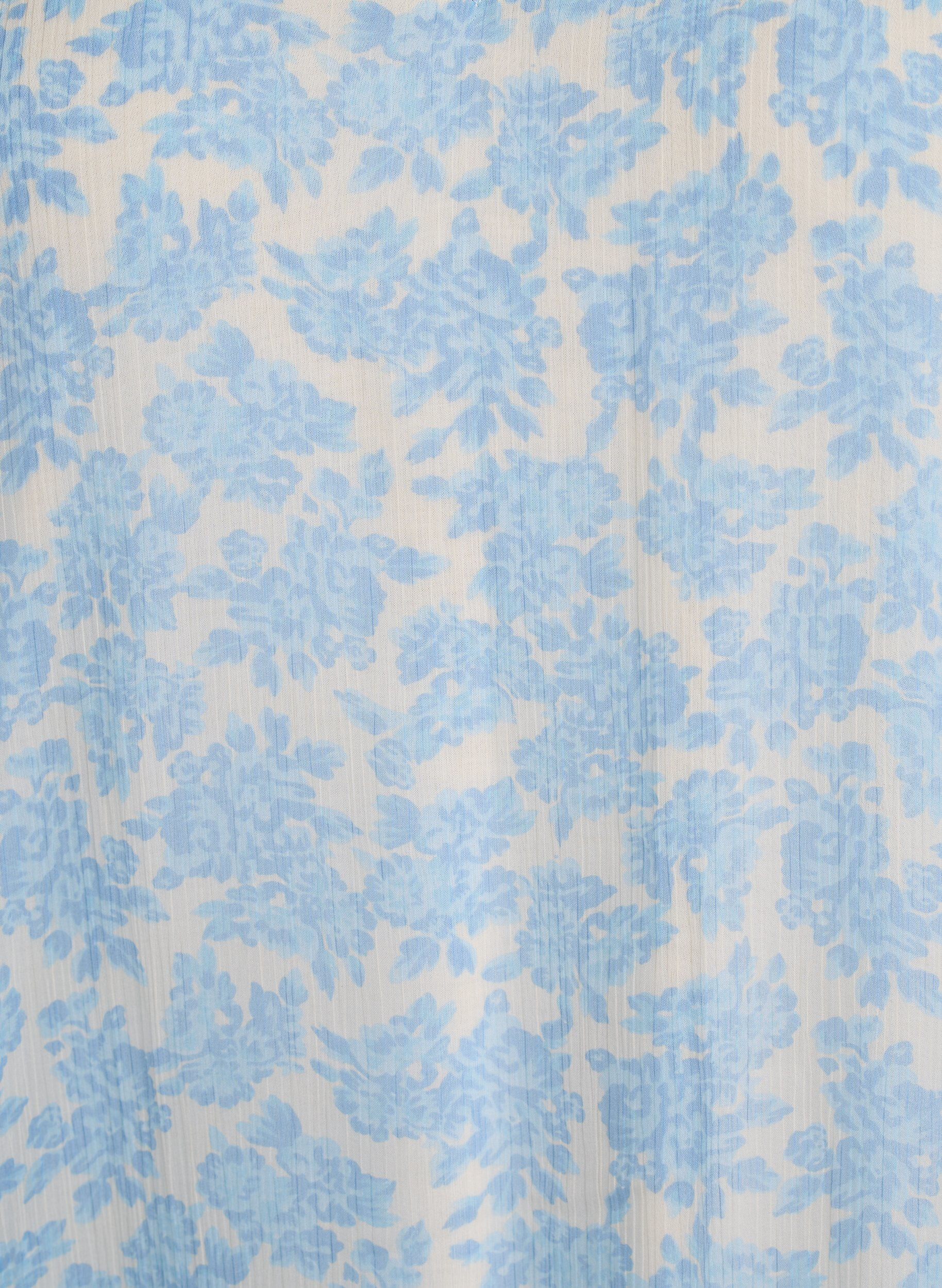 Zizzi Kort chiffongkjole med heklede detaljer, Bl&aring;, Packshot image number 2