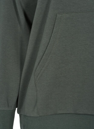 Hettegenser med lomme, Thyme, Packshot image number 3