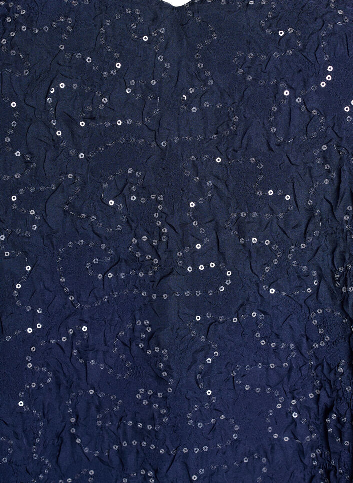 Kort festkjole med paljetter, Blå, Packshot image number 2