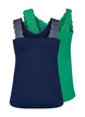 Topp med blonder, 2 stk., Navy B/Jolly Green, Packshot image number 1