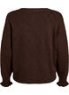 Cardigan med harlekintrykk og V-hals, Brun, Packshot image number 1