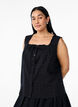 Ermel&oslash;s bluse med broderi anglaise og volanger, Svart, Model image number 0