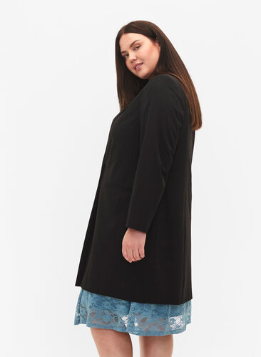 Klassisk lang blazer, Black, Model image number 2