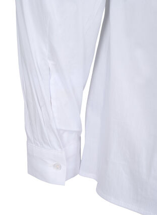 Klassisk skjorte med krage og knapper, Bright White, Packshot image number 3