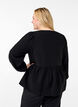 Viskosebluse med sløyfer og lange ermer, Black White Bow, Model image number 1