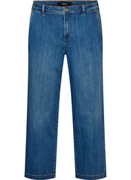 Wide fit Myra jeans med h&oslash;y midje, Bl&aring;
