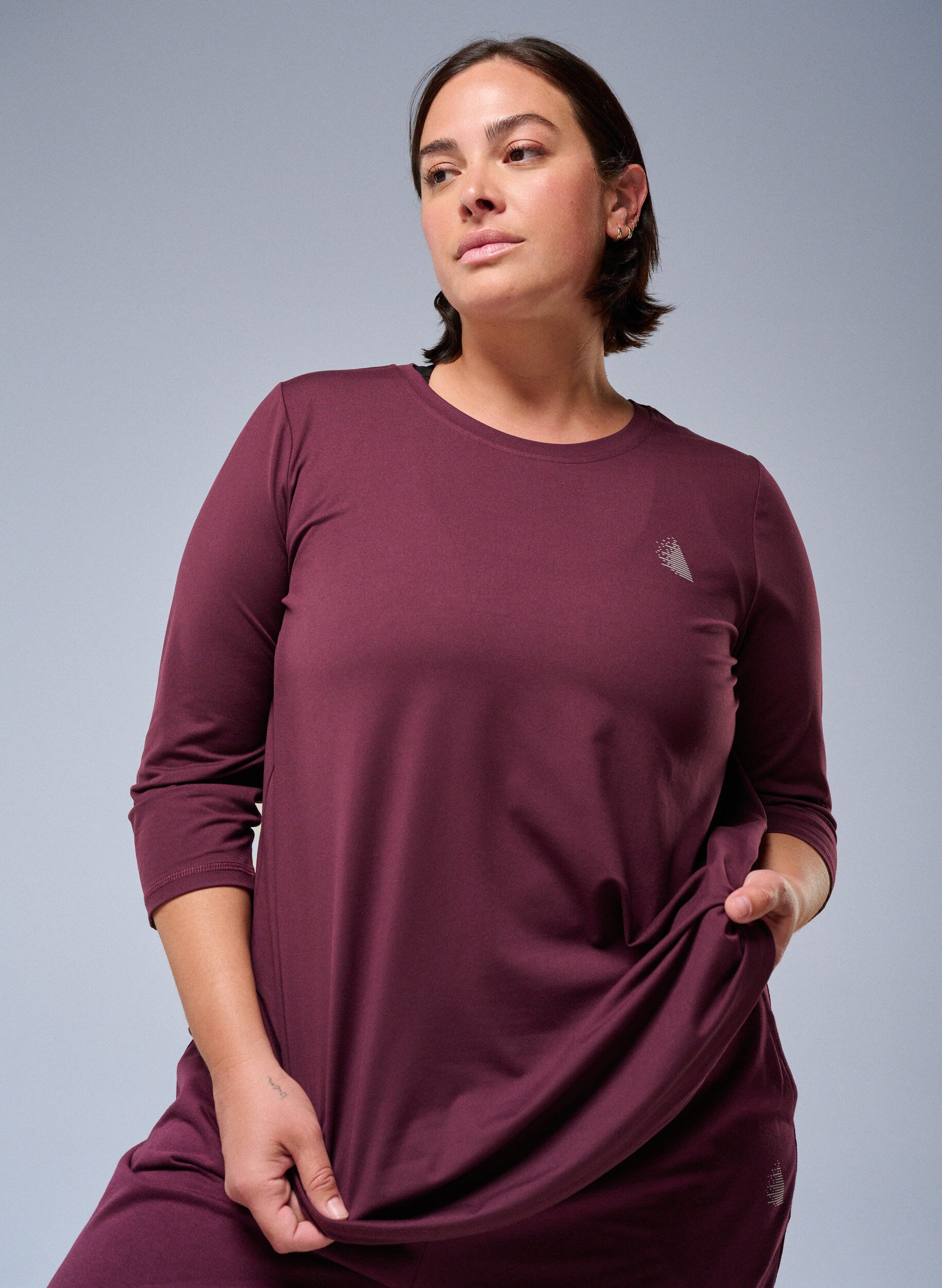 Treningsbluse med 3/4-ermer