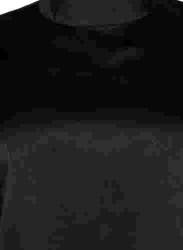 Bluse med 3/4-ermer og kinakrage, Black, Packshot image number 2