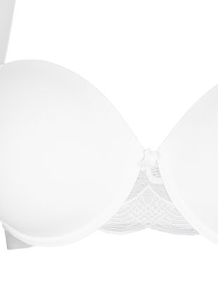 Zizzi Formstøpt BH med mesh, Bright White, Packshot image number 2