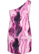 Tettsittende one-shoulder kjole med mønster, Raspberry Rose AOP, Packshot image number 1