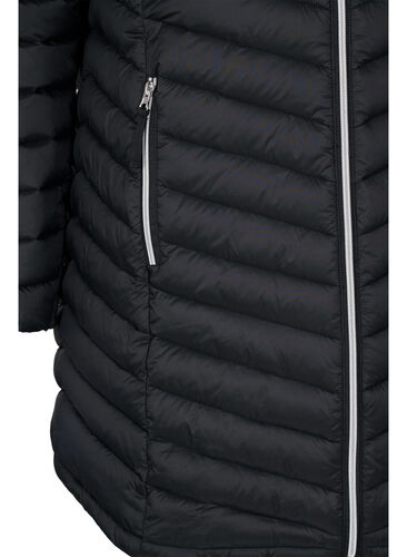 Lettvektsjakke med avtagbar hette og lommer, Black, Packshot image number 3
