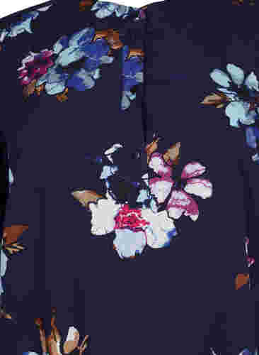 FLASH - Blomstrete tunika med korte ermer, Big Blue Flower, Packshot image number 2