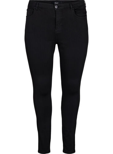 Stay black Amy jeans med høyt liv, Black, Packshot image number 0