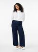 Jeans med h&oslash;y midje og vide ben, Bl&aring;, Model image number 0