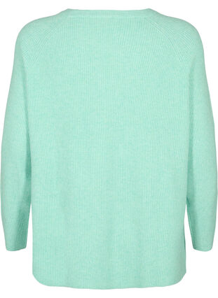 Melert-genser med splitt i siden, Cabbage/White, Packshot image number 1