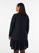 Kort skjortekjole med volanglag, Svart, Model image number 2