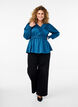 Ton-i-ton mønstret bluse med smock, Midnight, Model image number 2
