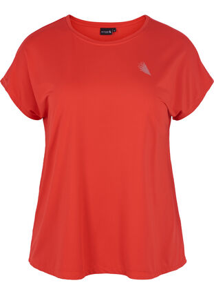 Ensfarget t-skjorte til trening, Flame Scarlet, Packshot image number 0