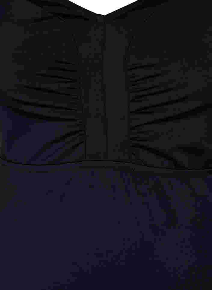 Badedrakt med draperinger, Black, Packshot image number 2