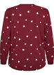 Nattbluse med et trykk, R&oslash;d, Packshot image number 1