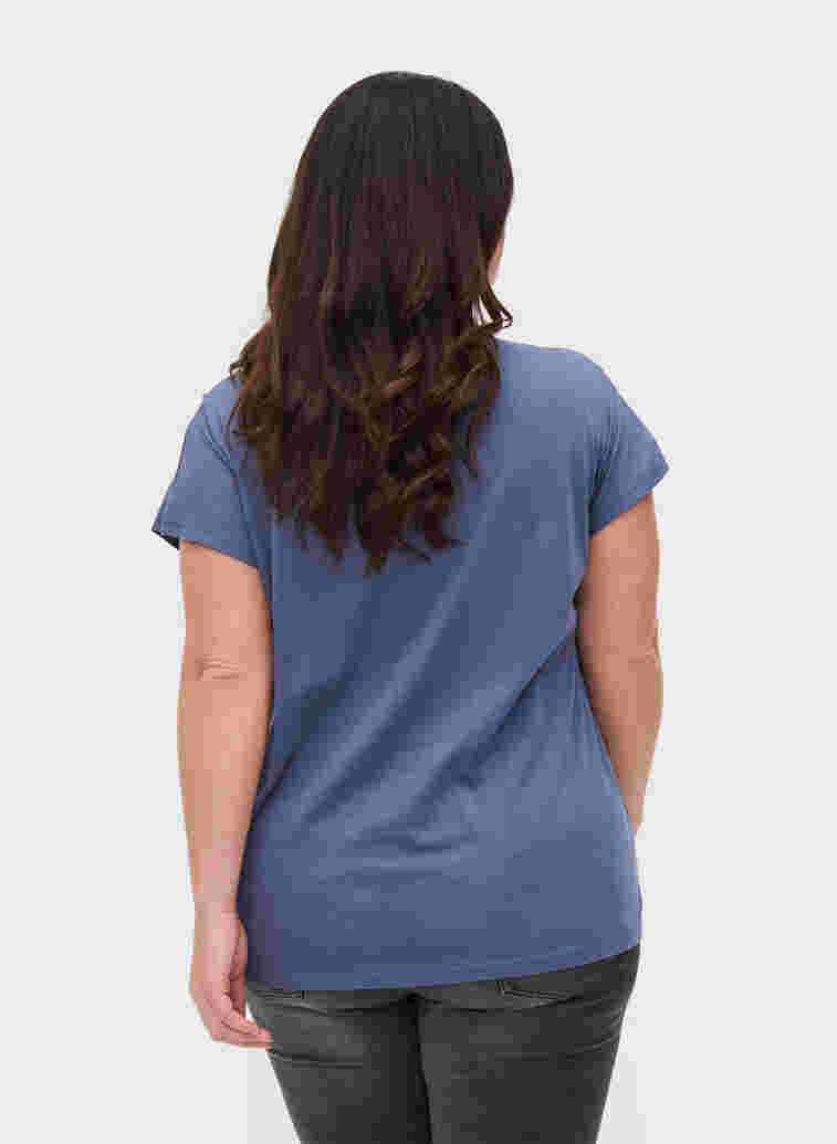 T-skjorte i bomull med mønster, Vintage Ind mel Leaf, Model image number 1