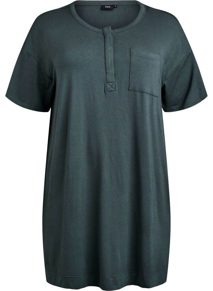 Kortermet nattkjole i viskose, Urban Chic, Packshot image number 0