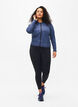 Treningsbluse med glidelås, Mood Indigo, Model image number 2