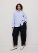 Loose fit skjorte med knytebelte, Bl&aring;, Model image number 1