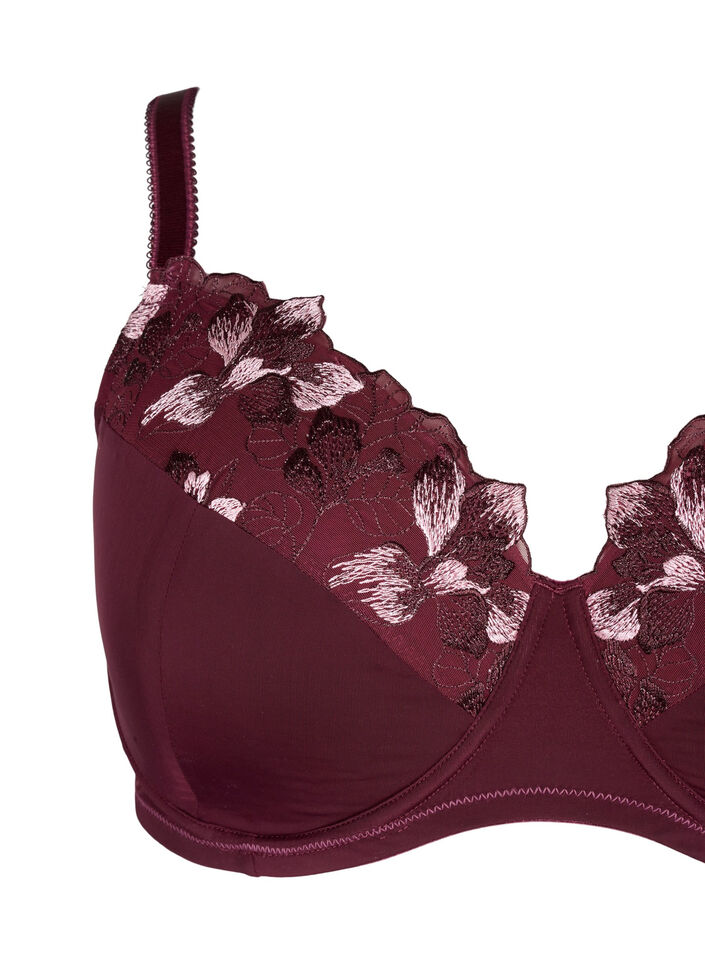 Polstret BH med blomsterbroderi, Fig, Packshot