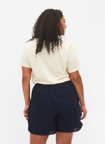 Shorts med strukturmønster, Navy Blazer, Model image number 1