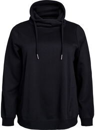 FLASH - Genser med høy hals og lommer, Black