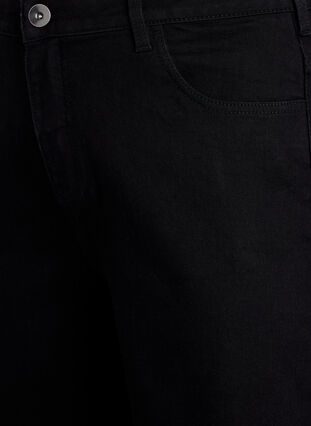 Zizzi FLASH - Løse denimshorts med høy midje, Svart, Packshot image number 2