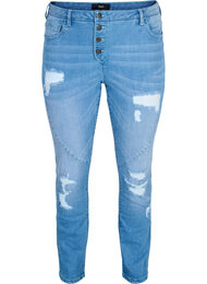 Slim fit Emily jeans med splitt, Light blue
