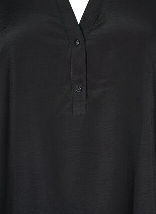 Zizzi FLASH - Skjortebluse med lange ermer, Svart, Packshot image number 2
