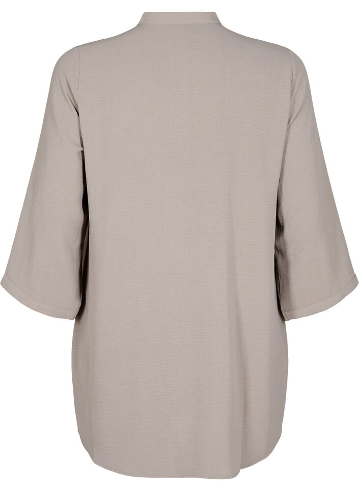 Tunika med 3/4-ermer, Beige, Packshot image number 1