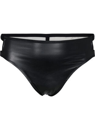 Coated g-streng med string, Black, Packshot image number 0