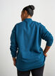 Lang genser med h&oslash;y hals og brodert tekst, Bl&aring;, Model image number 2